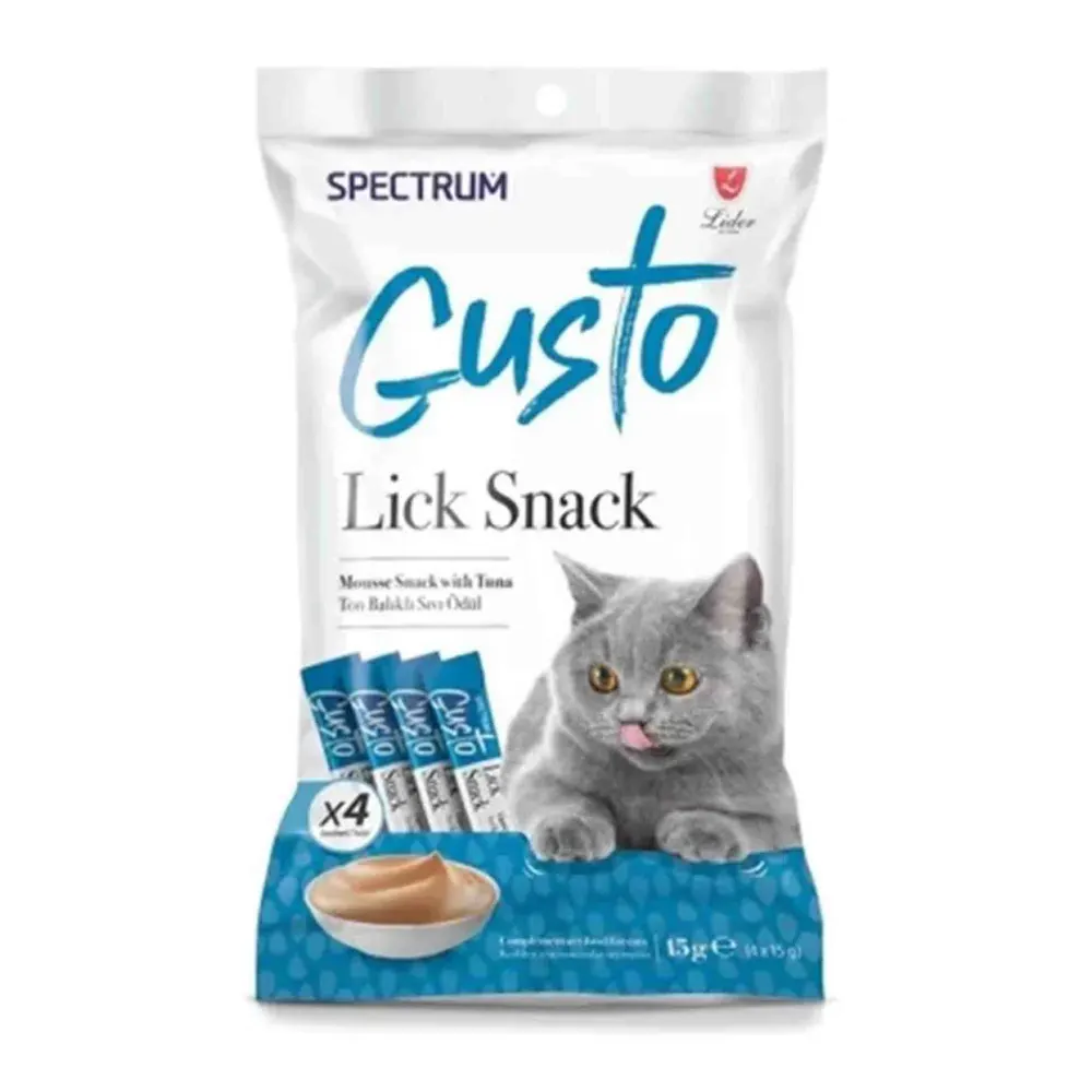 Spectrum Gusto Ton Balıklı Sıvı Kedi Ödül Maması 15gr (4lü)