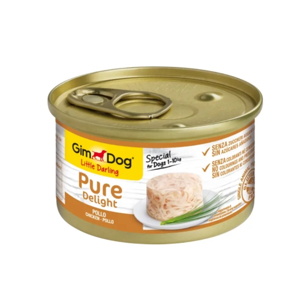 GimDog Pure Delight Jöle İçinde Parça Tavuklu Yetişkin Köpek Konservesi 85gr