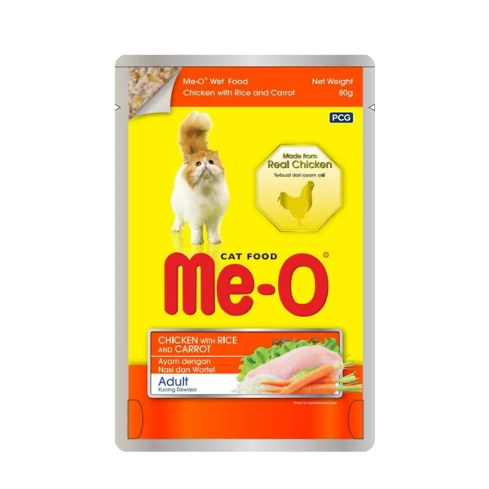 Me-O Tavuklu Pirinçli ve Havuçlu Yetişkin Kedi Konservesi 80gr