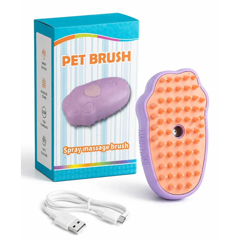 Pet Brush Masaj Etkili Sarjlı Buharlı Kedi ve Köpek Tarağı