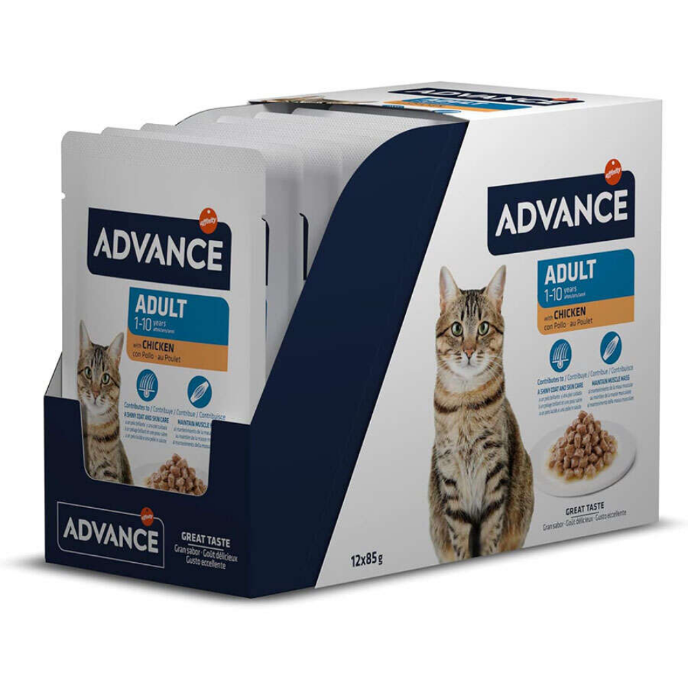 Advance Yetişkin Kedi Tavuk Etli Kedi Yaş Maması 85 Gr x 12 Adet