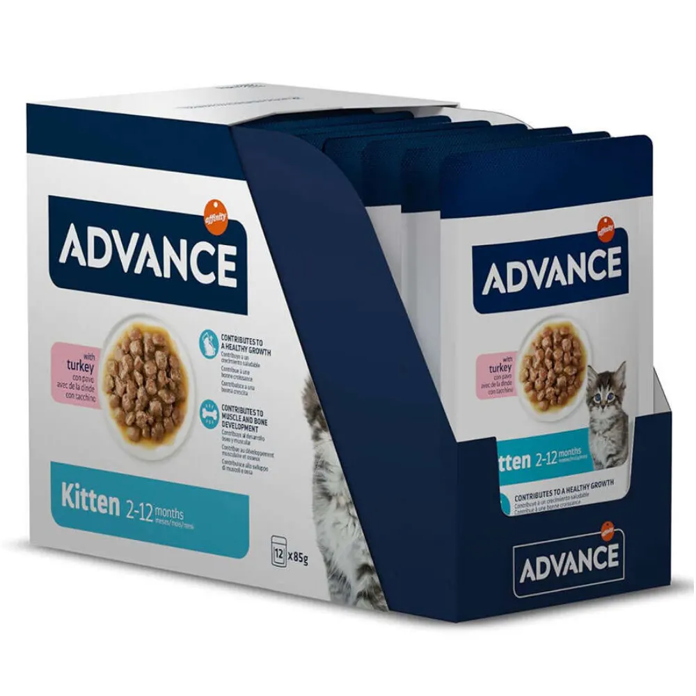 Advance Hindi Etli Yavru Kedi Yaş Maması 85 Gr x 12 Adet