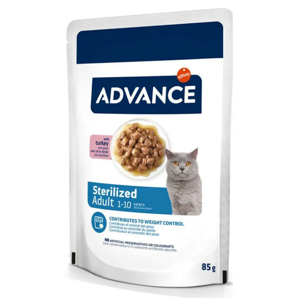 Advance Hindi Etli Kısırlaştırılmış Kedi Yaş Maması 85 Gr