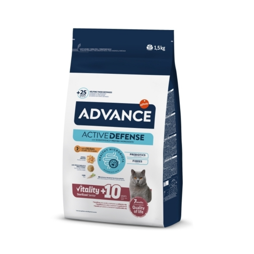 Advance Vitality +10 Tavuklu Kısırlaştırılmış Yaşlı Kedi Maması 1,5 kg