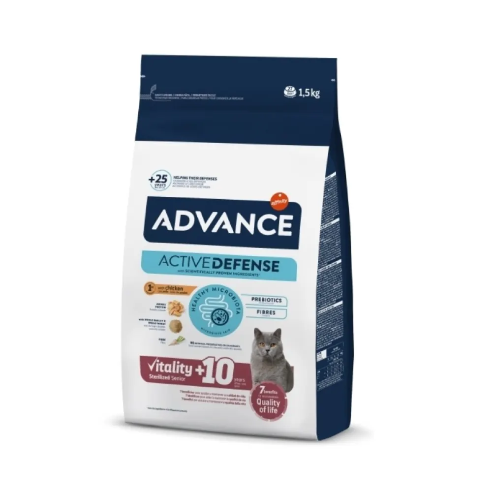 Advance Vitality +10 Tavuklu Kısırlaştırılmış Yaşlı Kedi Maması 1,5 kg