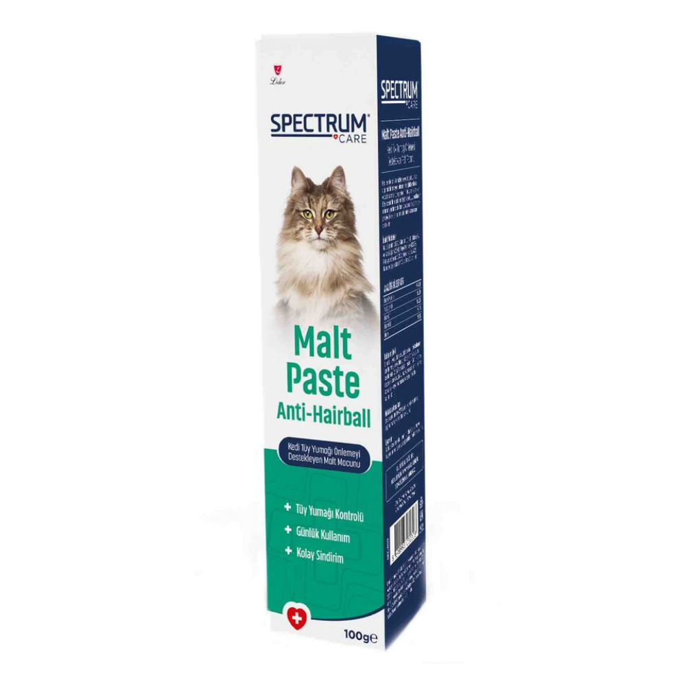Spectrum Anti Hairball Tüy Yumağı Önlemeyi Destekleyen Malt Paste Kedi Macunu 100 Gr