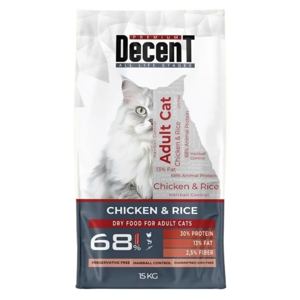 Decent Tavuklu Yetişkin Kedi Maması 15 Kg