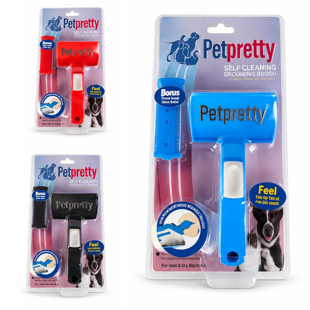 Pet Pretty Otomatik Basmalı Kedi Köpek Tüy Toplama Tarağı