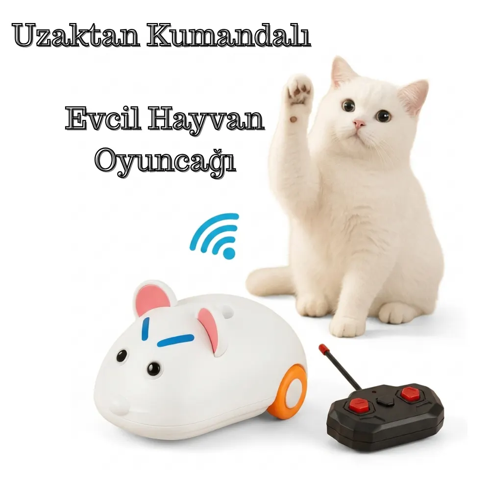 Uzaktan Kumandalı Kedi ve Köpek Oyuncağı Fare