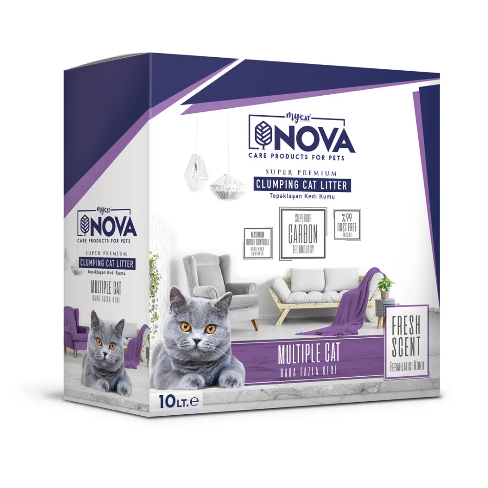 MyCat Nova Multiple Cat Ferahlatıcı Kokulu Premium Kedi Kumu 10 Lt
