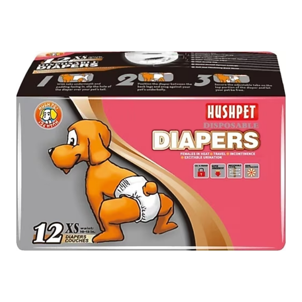 Hushpet Mini Irklar için Köpek Külot Bezi 2-4 kg 12'li XS