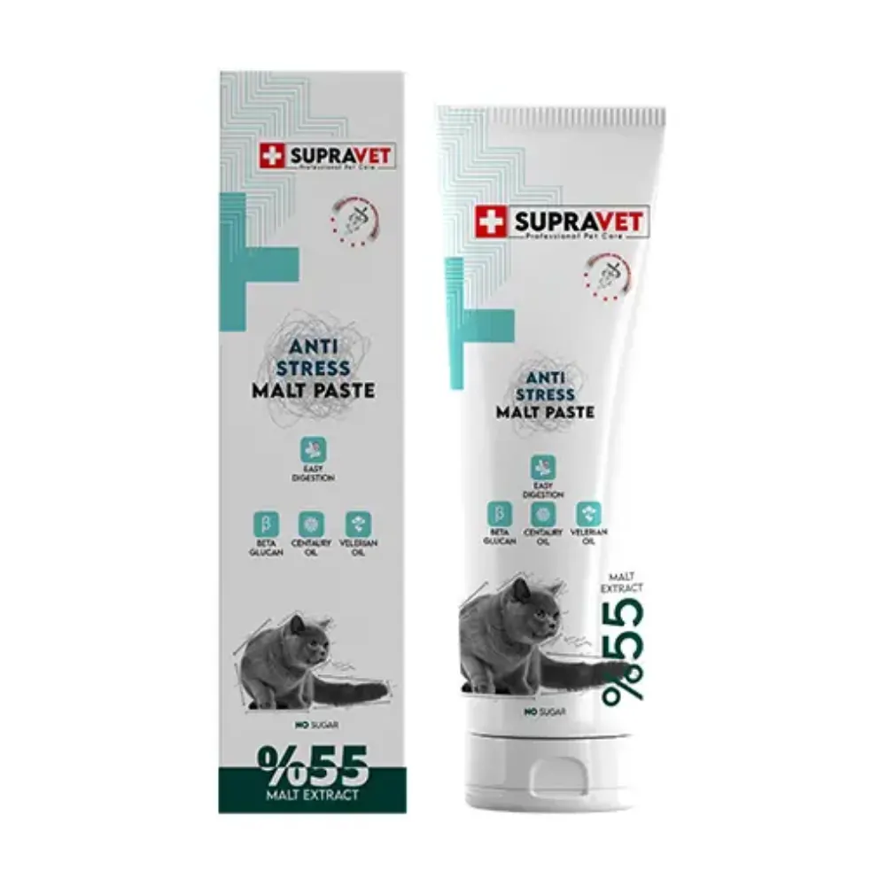 Supravet Kediler İçin Stres Önleyici ve Sakinleştirici Malt Paste 100 gr