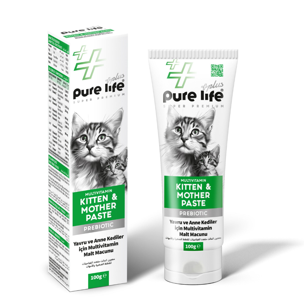 Pure Life Plus Kitten Mother Yavru ve Anne Kediler İçin MultiVitamin Malt Paste 100 gr