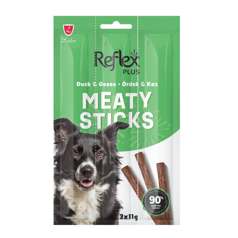 Reflex Plus Ördek ve Kaz Etli Köpek Stick Ödül Çubuğu 11 Gr 3 Adet